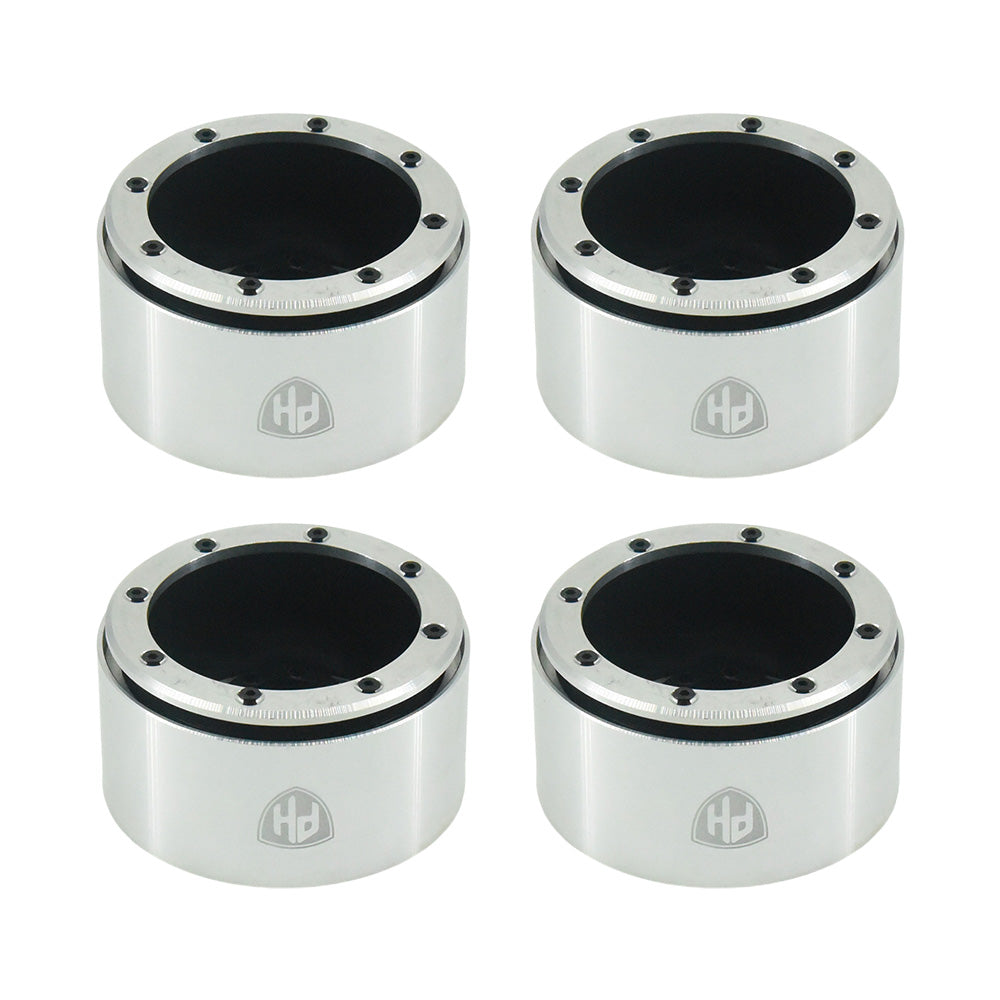 Powerhobby Aluminum 2.2" Beadlock Wheels Silver / Black (4) 1/10 Rock Crawler - PowerHobby