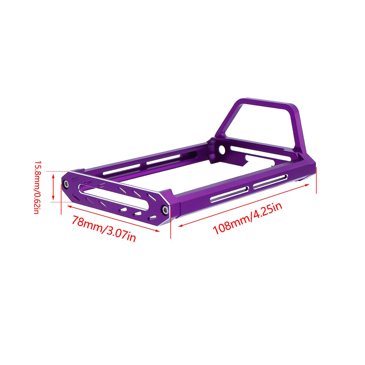 Powerhobby Flysky NB4 Radio Aluminum Frame Protector Purple - PowerHobby