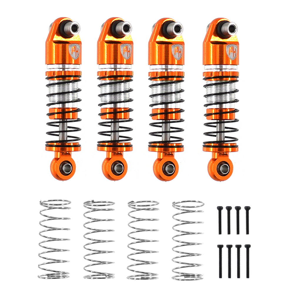 Powerhobby 34mm 1/24 Big Bore Scale Shocks (4) Axial 1/24 SCX24 Orange