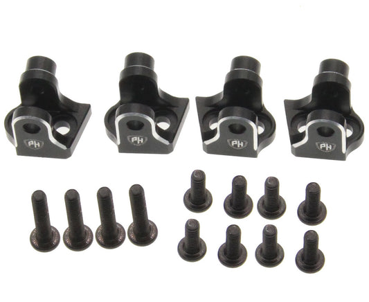 Powerhobby Aluminum Lower 4-Link Mount Set Black Losi Mini LMT