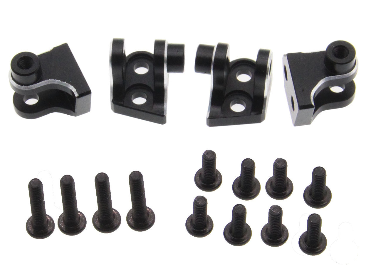 Powerhobby Aluminum Lower 4-Link Mount Set Black Losi Mini LMT