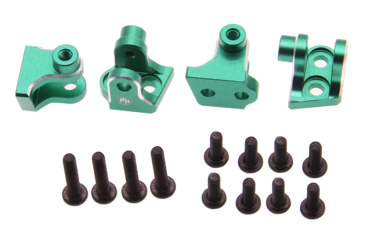 Powerhobby Aluminum Lower 4-Link Mount Set Green Losi Mini LMT