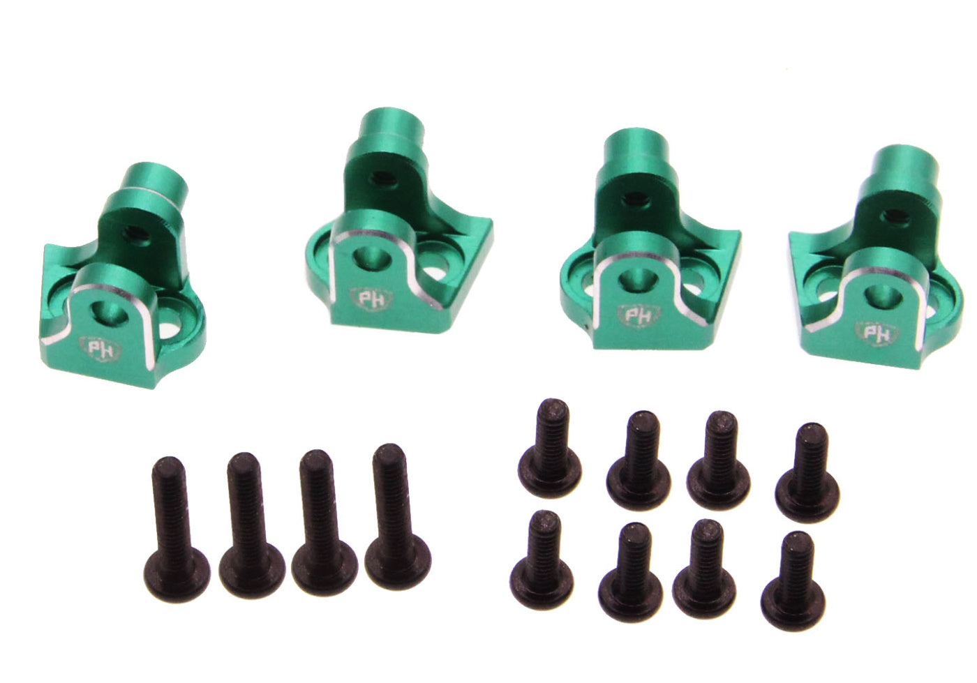 Powerhobby Aluminum Lower 4-Link Mount Set Green Losi Mini LMT