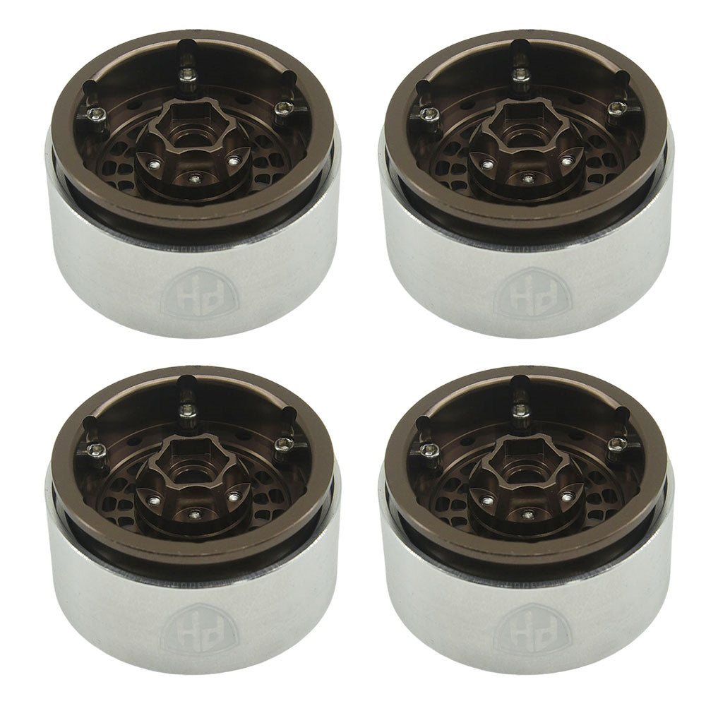 Powerhobby 1.9" 10MM Offset Aluminum Wheels Copper (4) 1/10 Crawler