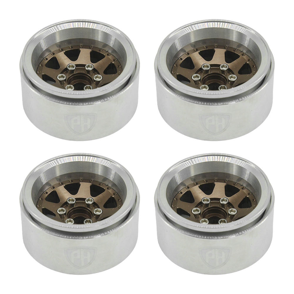 Powerhobby 1.9" 10MM Offset Aluminum Wheels Copper (4) 1/10 Crawler