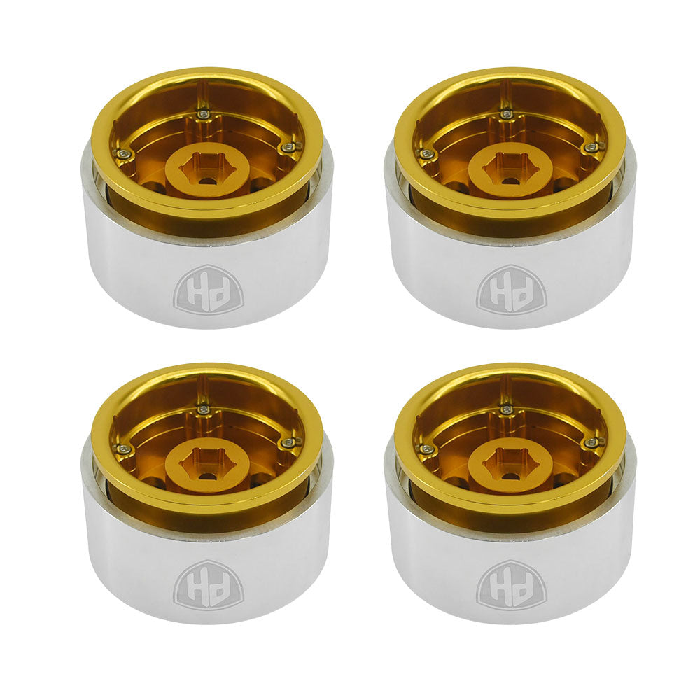 Powerhobby Axial SCX6 2.9” Aluminum Bead lock Wheels Rims Gold (4)