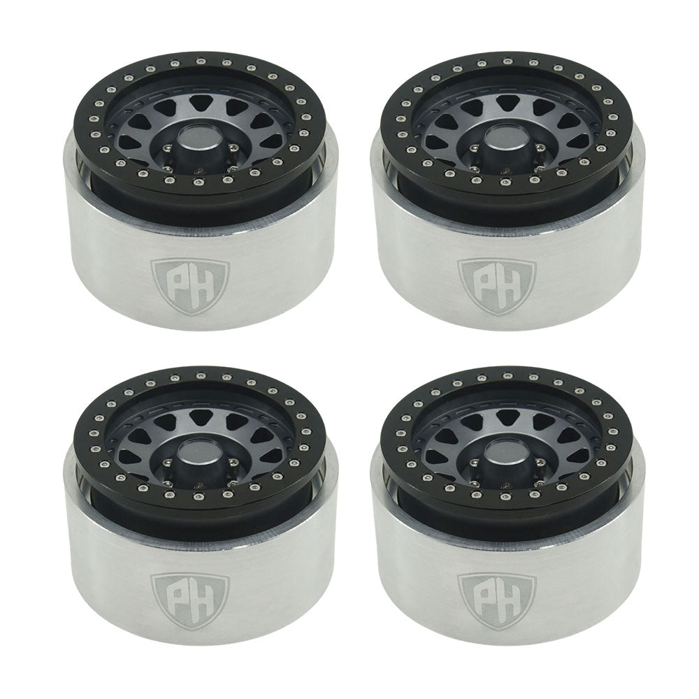 Powerhobby Axial SCX6 2.9” Aluminum Bead lock Wheels Rims (4) Diamond