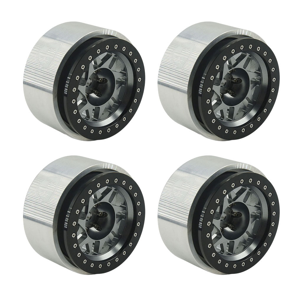 Powerhobby Axial SCX6 2.9” Aluminum Bead lock Wheels Rims (4) Star