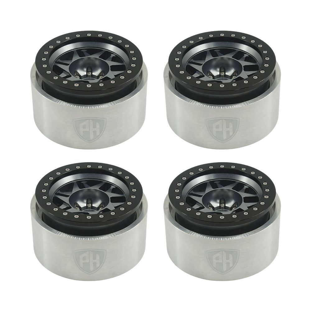 Powerhobby Axial SCX6 2.9” Aluminum Bead lock Wheels Rims (4) Star