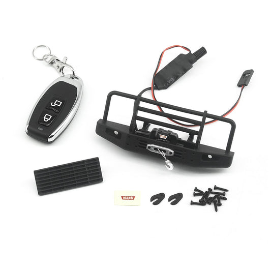 3D Printed Front Bumper w Winch + Controller FOR Traxxas TRX-4M Land Rover