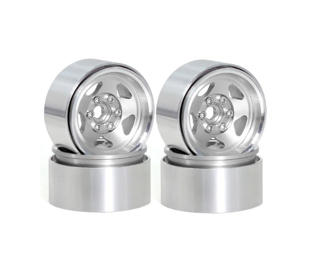 2.2" Aluminum Wheels Silver (4) 1/10 Rock Crawler