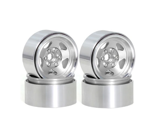 2.2" Aluminum Wheels Silver (4) 1/10 Rock Crawler