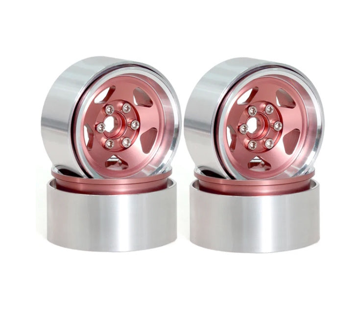 2.2" Aluminum Wheels Pink (4) 1/10 Rock Crawler