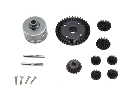 Powerhobby Differential Gears w 7075 Aluminum Housing Tamiya XV02 TT02