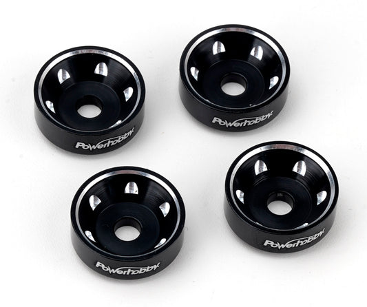 Powerhoby Aluminum Wheel Washers Black FOR Traxxas Maxx Slash