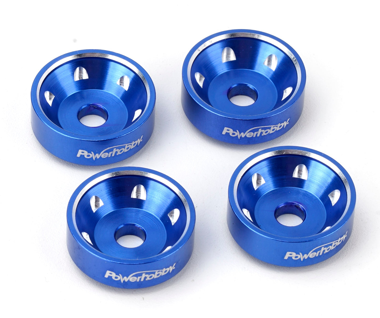 Powerhobby Aluminum Wheel Washers Blue FOR Traxxas Maxx Slash