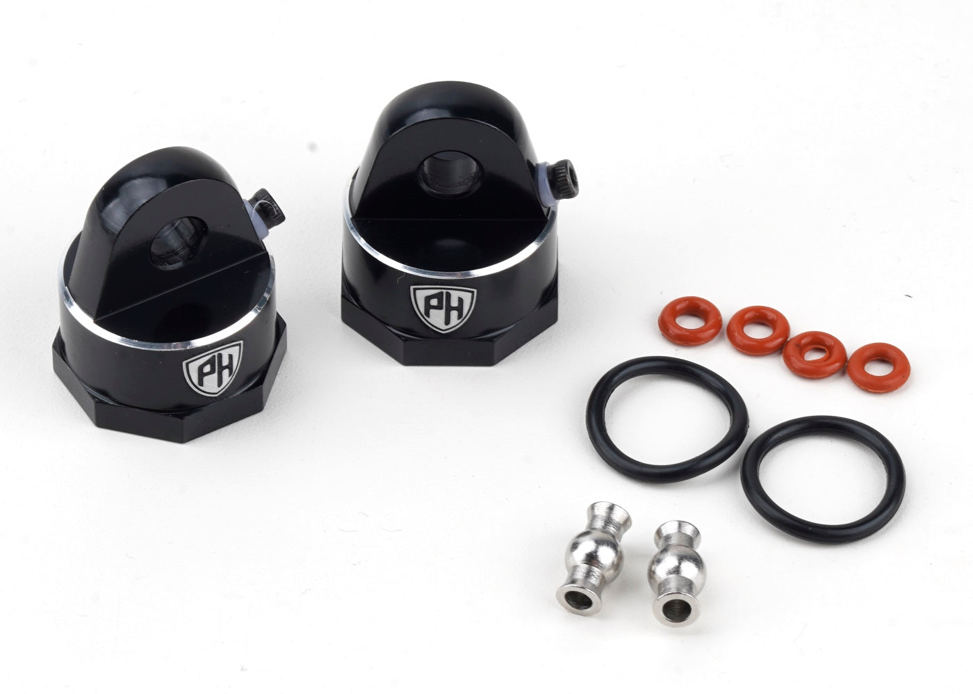 Powerhobby Aluminum Bleeder Shock Caps Cartridge Black FOR Traxxas Maxx / Slash Maxx