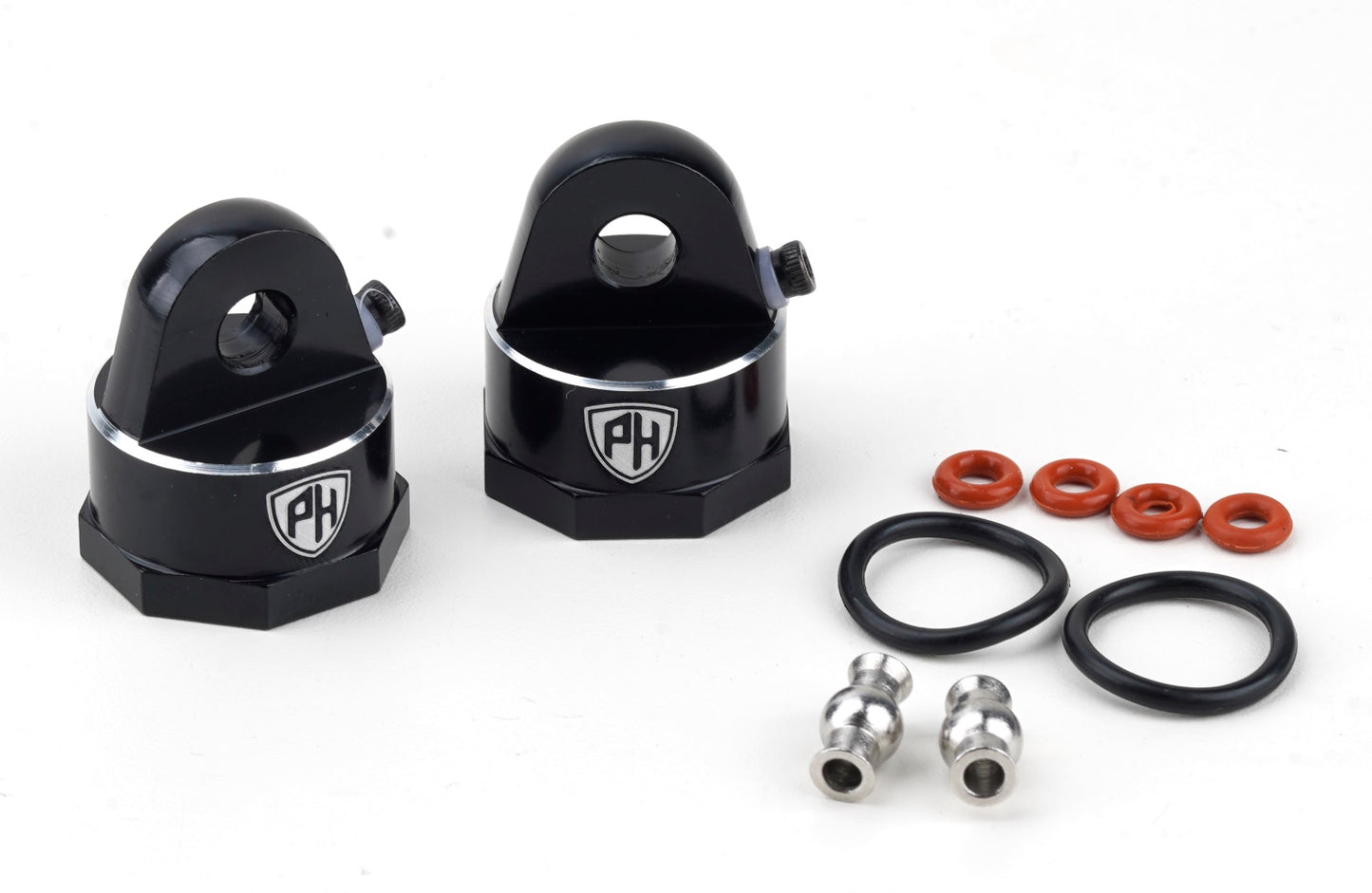 Powerhobby Aluminum Bleeder Shock Caps Cartridge Black FOR Traxxas Maxx / Slash Maxx