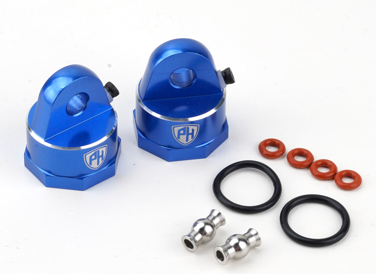 Powerhobby Aluminum Bleeder Shock Caps Cartridge Blue FOR Traxxas Maxx / Slash Maxx