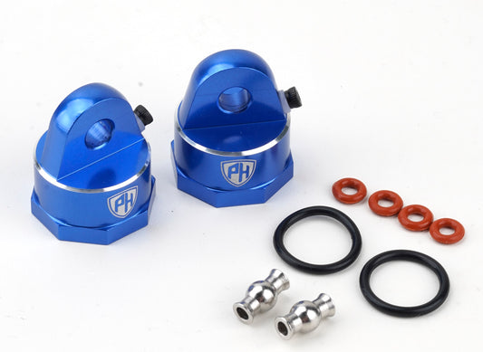 Powerhobby Aluminum Bleeder Shock Caps Cartridge Blue FOR Traxxas Maxx / Slash Maxx