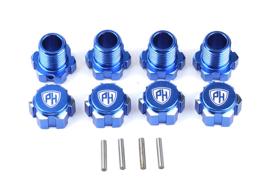 Powerhobby Aluminum Wheel hubs Splined 17mm Blue FOR Traxxas Maxx Slash / Sledge / E-Rev