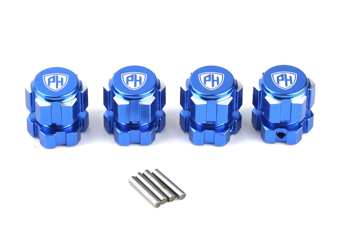 Powerhobby Aluminum Wheel hubs Splined 17mm Blue FOR Traxxas Maxx Slash / Sledge / E-Rev