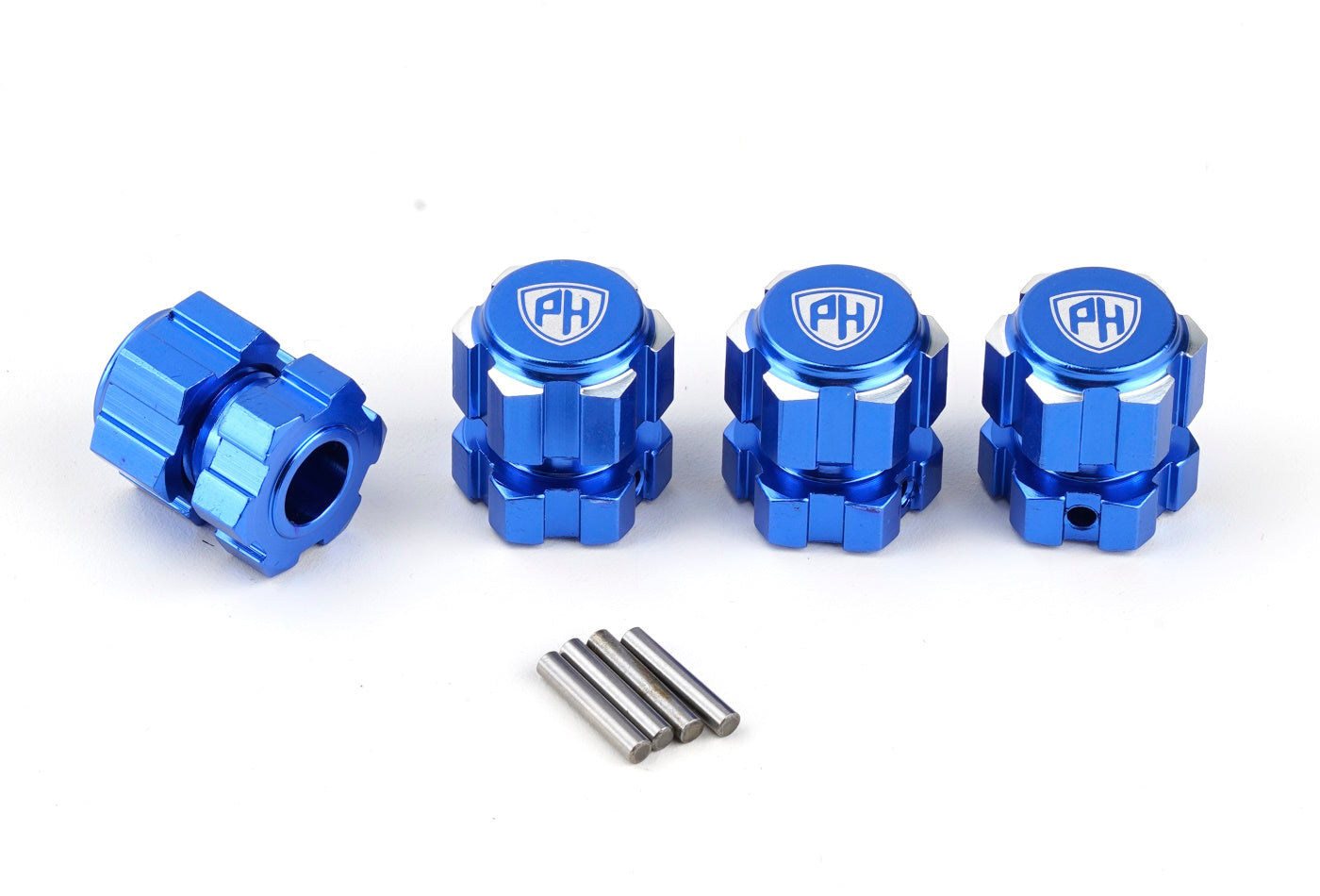 Powerhobby Aluminum Wheel hubs Splined 17mm Blue FOR Traxxas Maxx Slash / Sledge / E-Rev