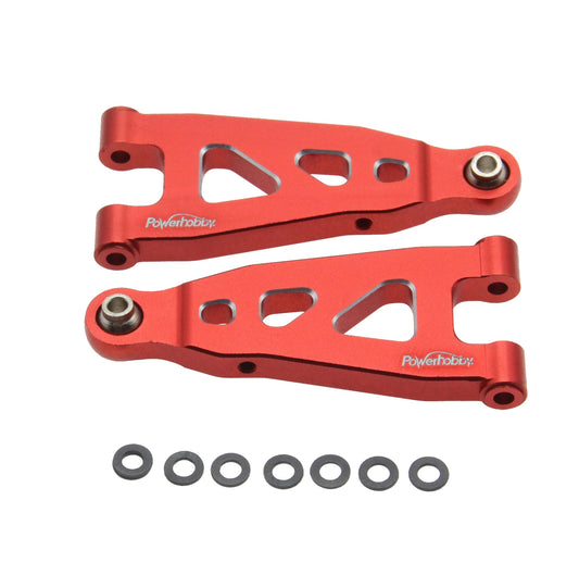 Powerhobby Aluminum Front Lower Arms Red Arrma Mojave Grom / Losi Nascar