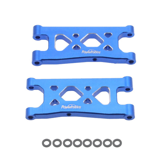 Powerhobby Aluminum Rear Lower Arms Blue Arrma Mojave Grom / Losi Nascar