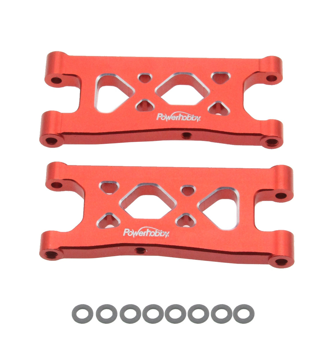 Powerhobby Aluminum Rear Lower Arms Red Arrma Mojave Grom / Losi Nascar