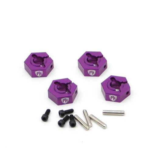 Powerhobby 6MM Aluminum Hex Wheel Hubs Purple MST RMX 2.5