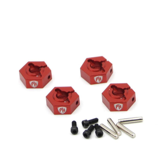 Powerhobby 6MM Aluminum Hex Wheel Hubs Red MST RMX 2.5