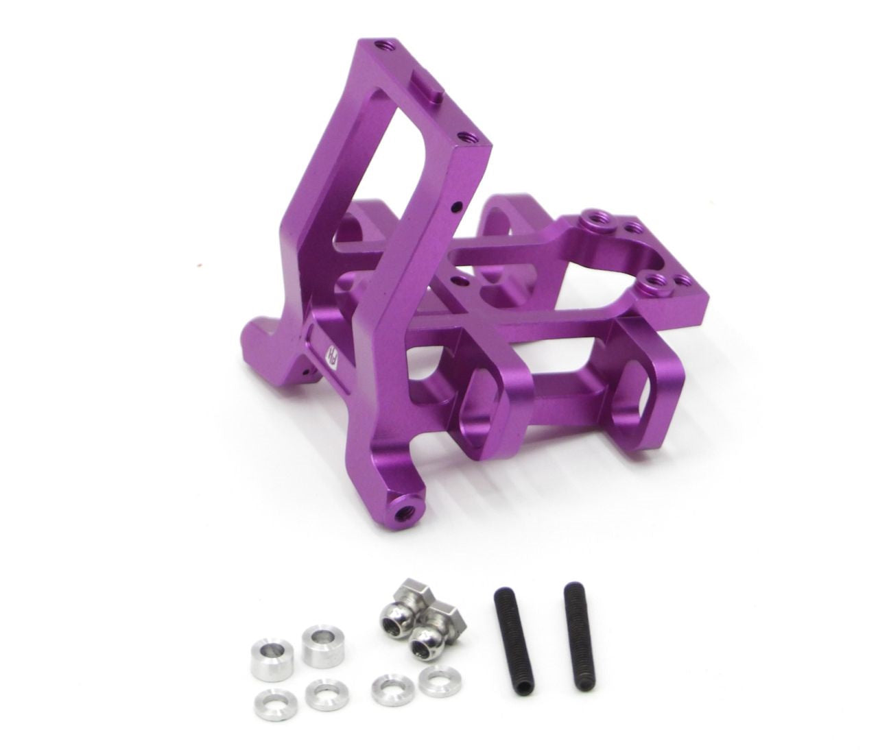 Powerhobby Aluminum Integrated Front Bulkhead Mount Purple MST RMX 2.5