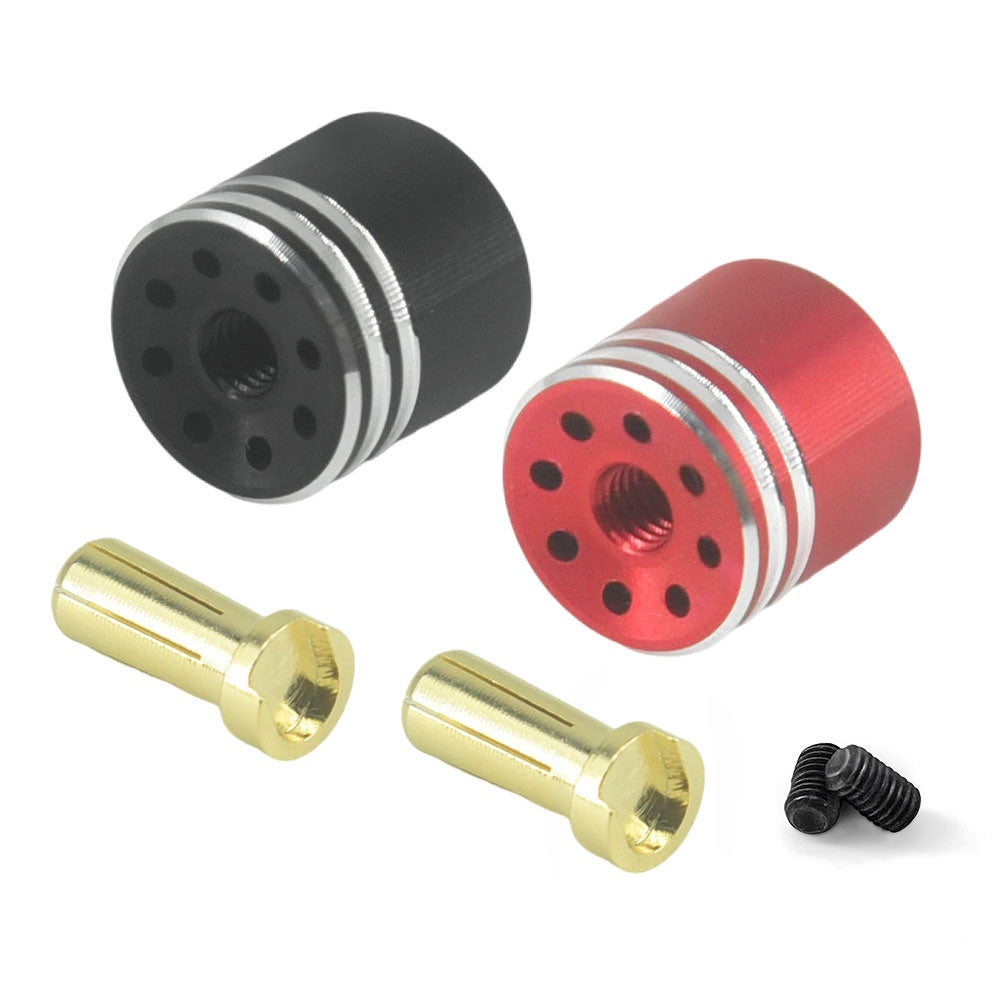 Poerhobby Heatsink Bullet Plug Grips w 5mm Bullets Low profile 14mm