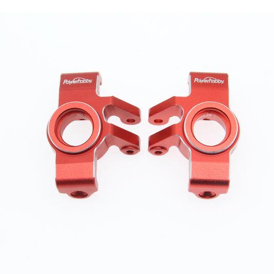 Powerhobby Aluminum Steering Knuckles Red Arrma Mojave Grom / Losi Nascar