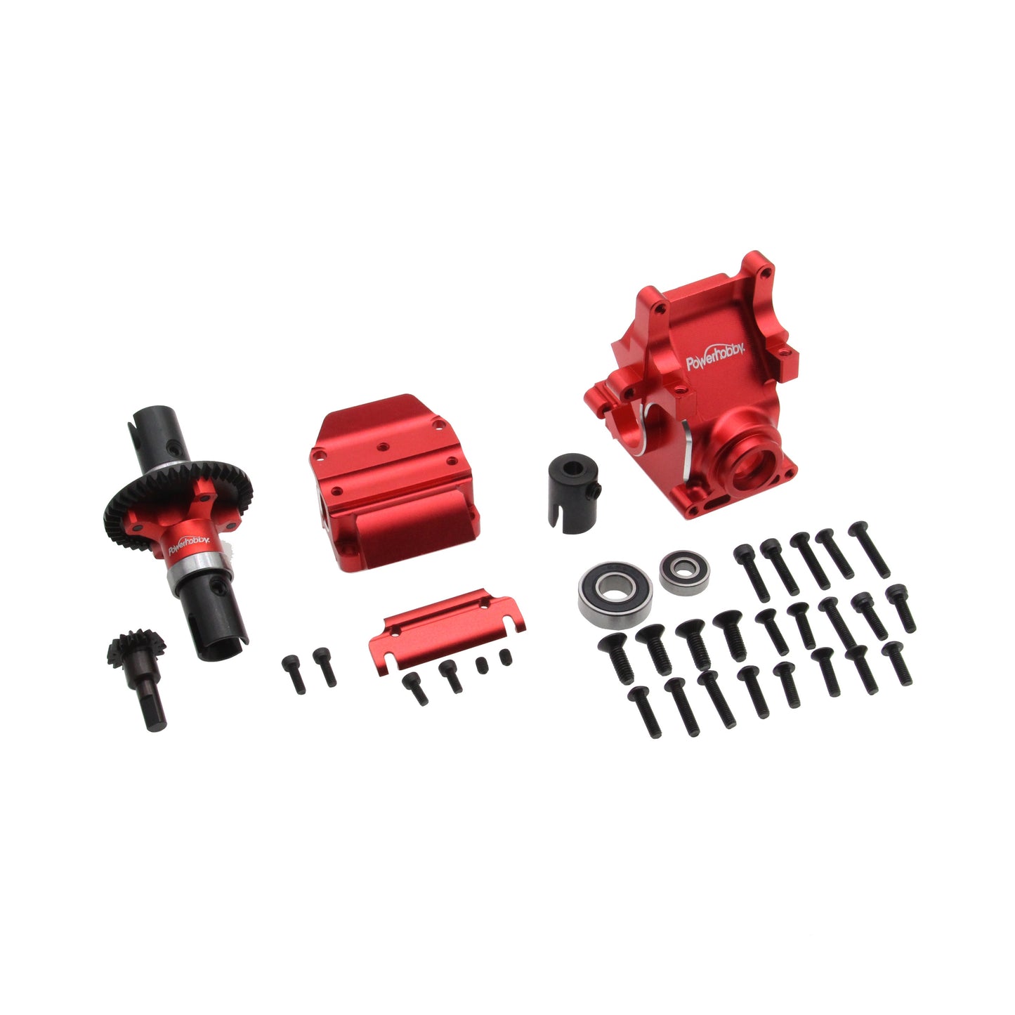 Powerhobby 42T Differential & 15T Main Gear W Aluminum Gearbox + Cover Arrma 6S RED