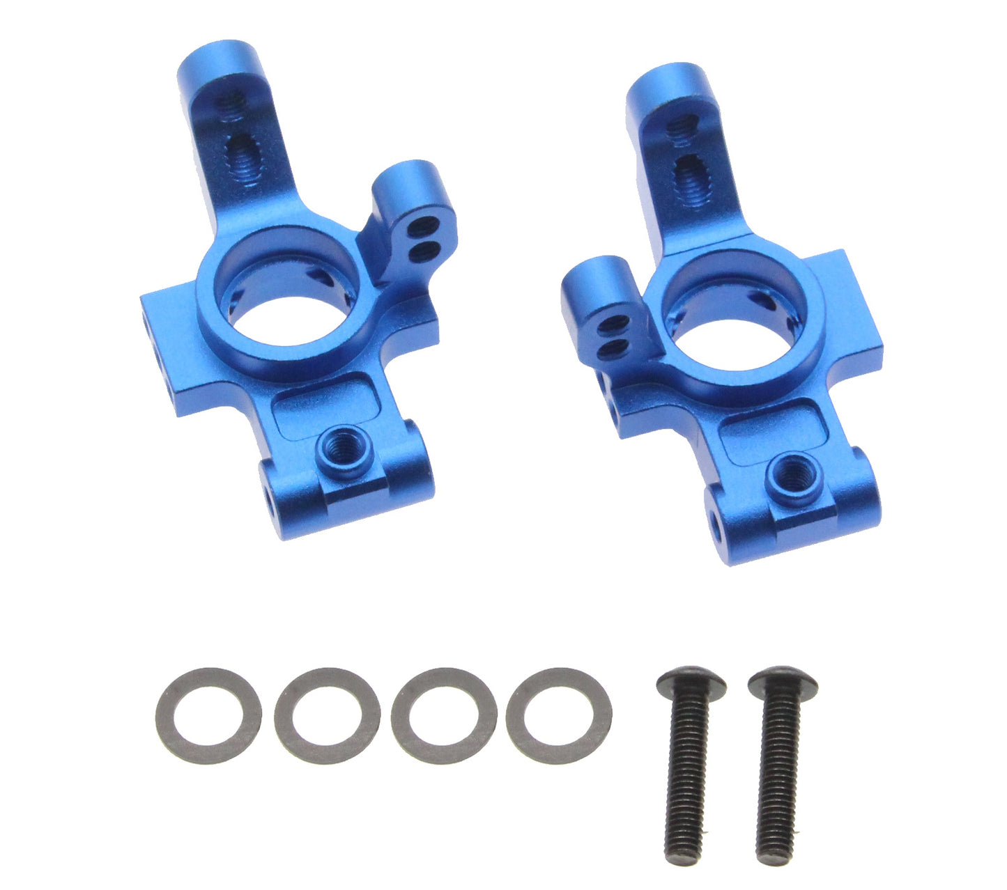 Powerhobby Aluminum Rear Steering Hub Carriers Blue FOR Traxxas 4-Tec Drift