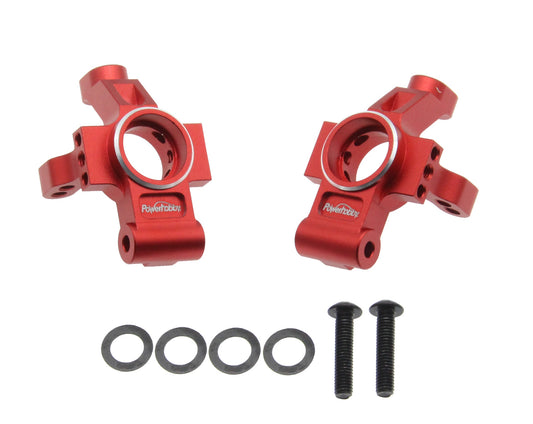 Powerhobby Aluminum Rear Steering Hub Carriers Red FOR Traxxas 4-Tec Drift