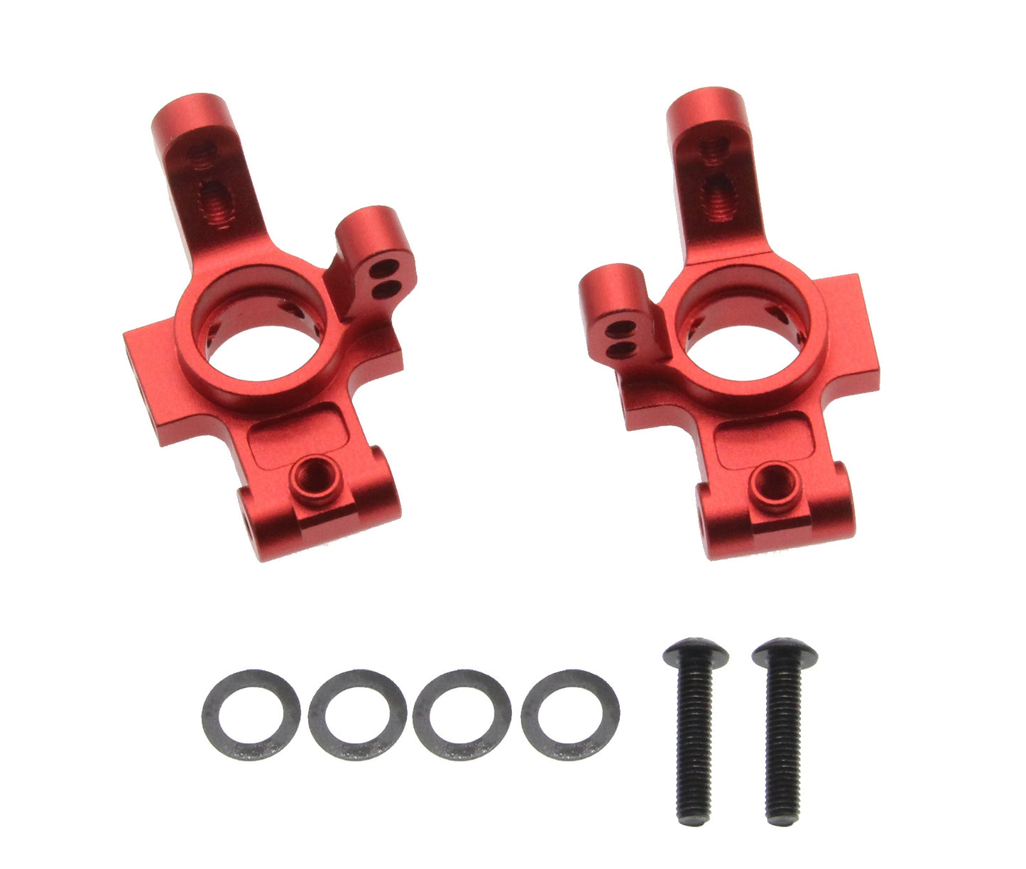 Powerhobby Aluminum Rear Steering Hub Carriers Red FOR Traxxas 4-Tec Drift