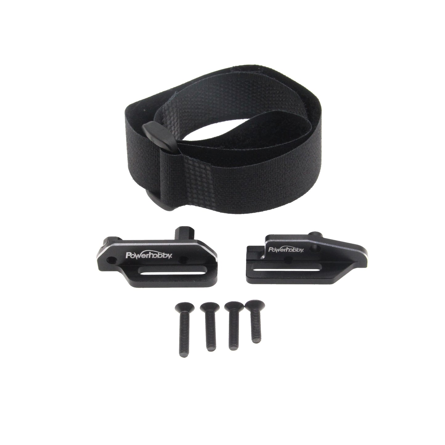 Powerhobby Aluminum Tall Battery Hold Downs Black FOR Traxxas 4-Tec Drift