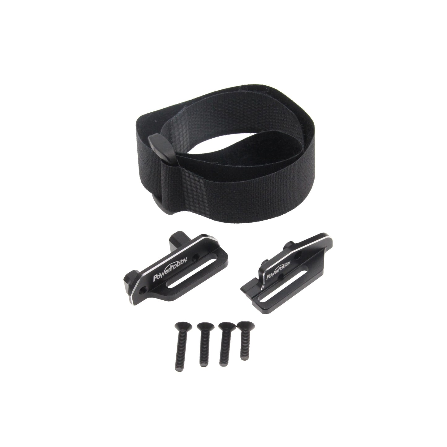 Powerhobby Aluminum Tall Battery Hold Downs Black FOR Traxxas 4-Tec Drift