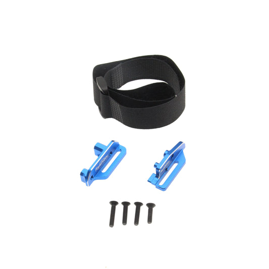 Powerhobby Aluminum Tall Battery Hold Downs Blue FOR Traxxas 4-Tec Drift