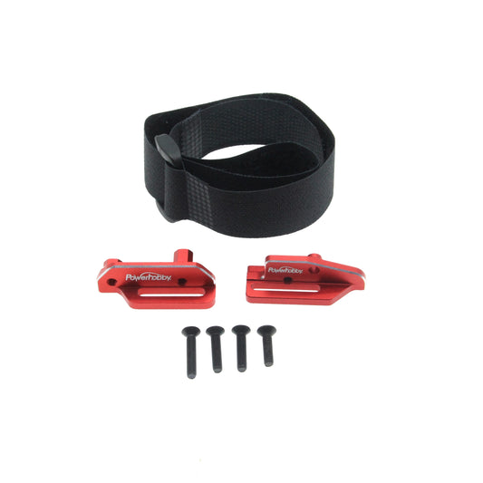 Powerhobby Aluminum Tall Battery Hold Downs Red FOR Traxxas 4-Tec Drift