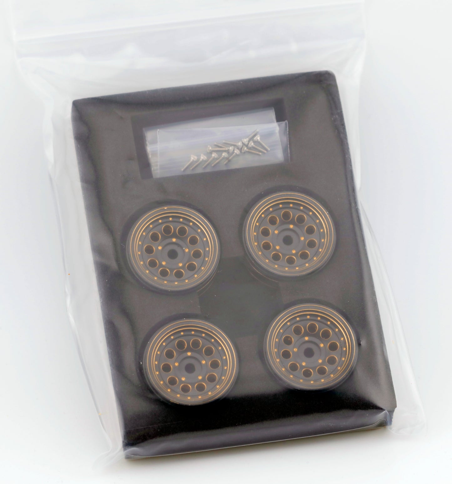 Powerhobby 1.0" Brass Beadlock Wheels offset -2.65mm (4) 1/24 SCX24