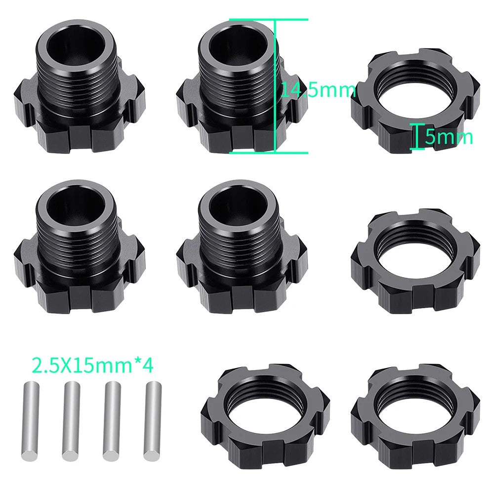 Powerhobby Aluminum 17MM Wheel Hex Hubs Adapters Arrma Felony 6S