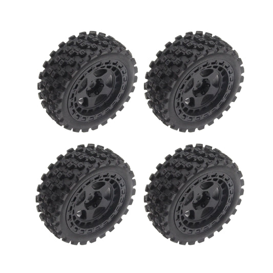 Mounted Tires / Wheels (4) Arrma Typhon Black