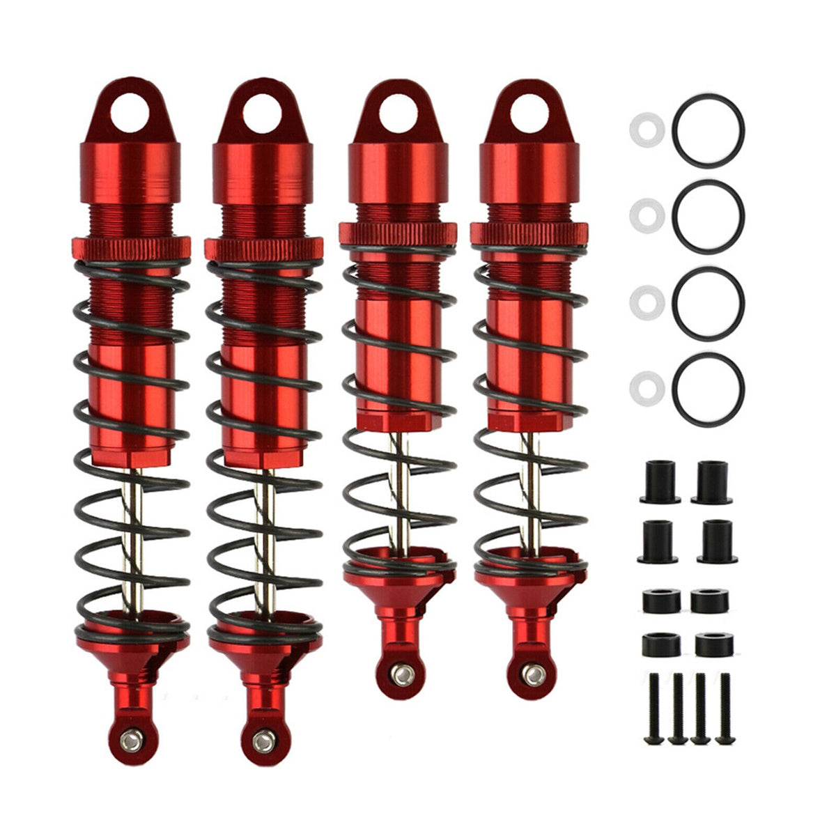 Powerhobby Aluminum Front & Rear Shocks Red (4) FOR Traxxas Sledge - PowerHobby