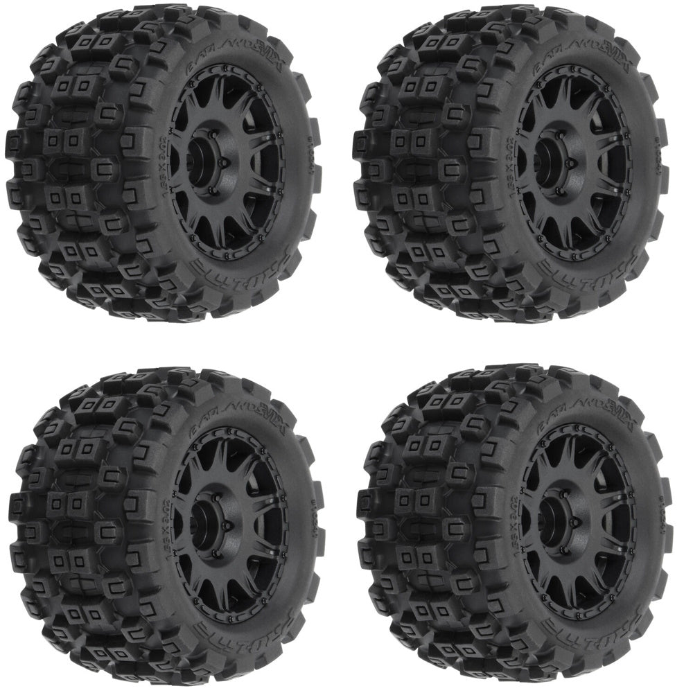 Pro-Line 1/18 Badlands MX 1.85" Mounted Tires (4) Arrma Granite / Typhon Grom