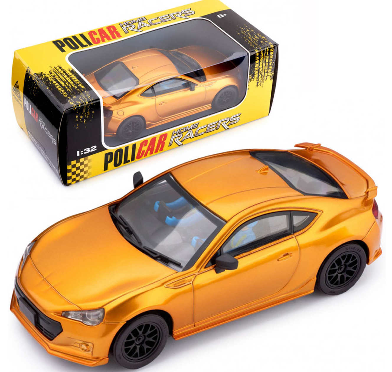 Policar Subaru BRZ Orange 1/32 Slot Car for Slot.it Carrera Scalextric SCX Ninco