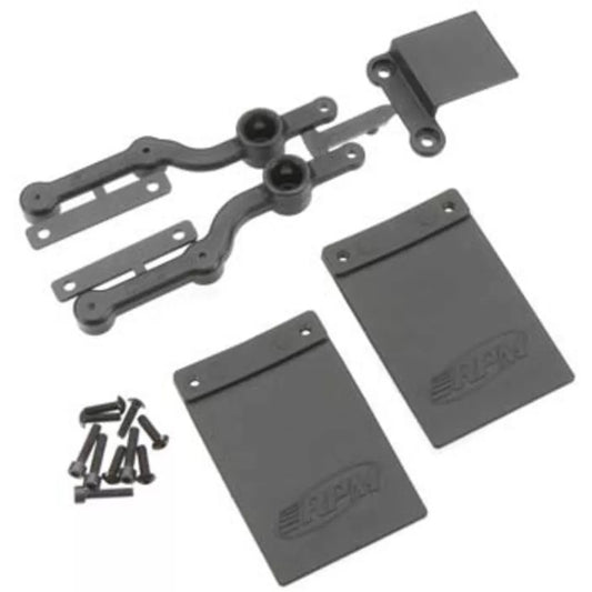 RPM 70152 Mud Flap & Number Plate Kit: SC10 2WD R Bumper Only